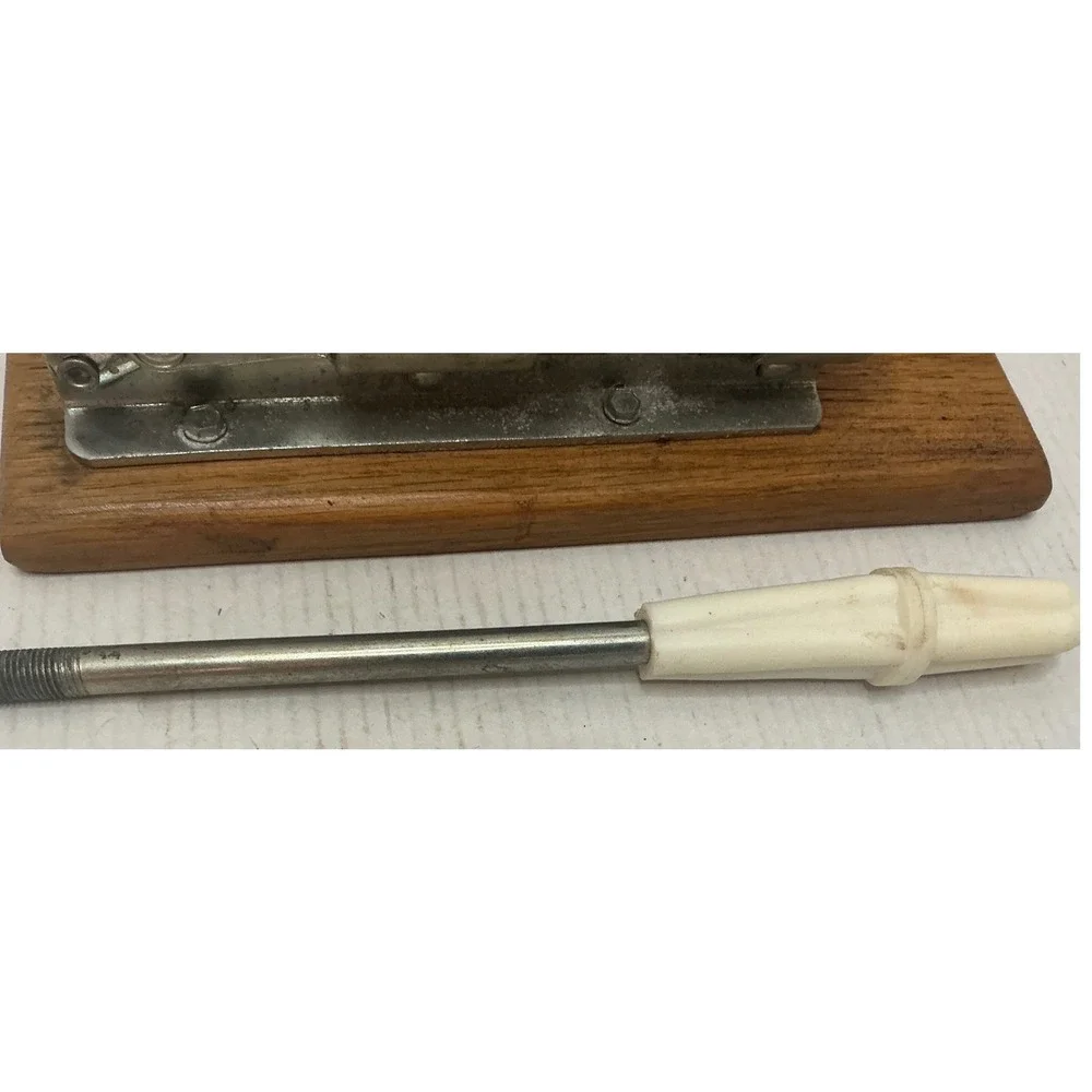 Reed Vintage Rocket Nutcracker Lever Action Wood Base Pecan Tool Large